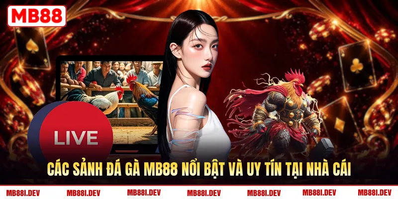 Các sảnh đá gà MB88 nổi bật và uy tín tại nhà cái