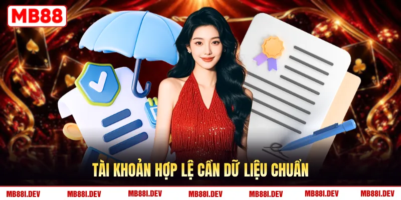 Tài khoản hợp lệ cần dữ liệu chuẩn